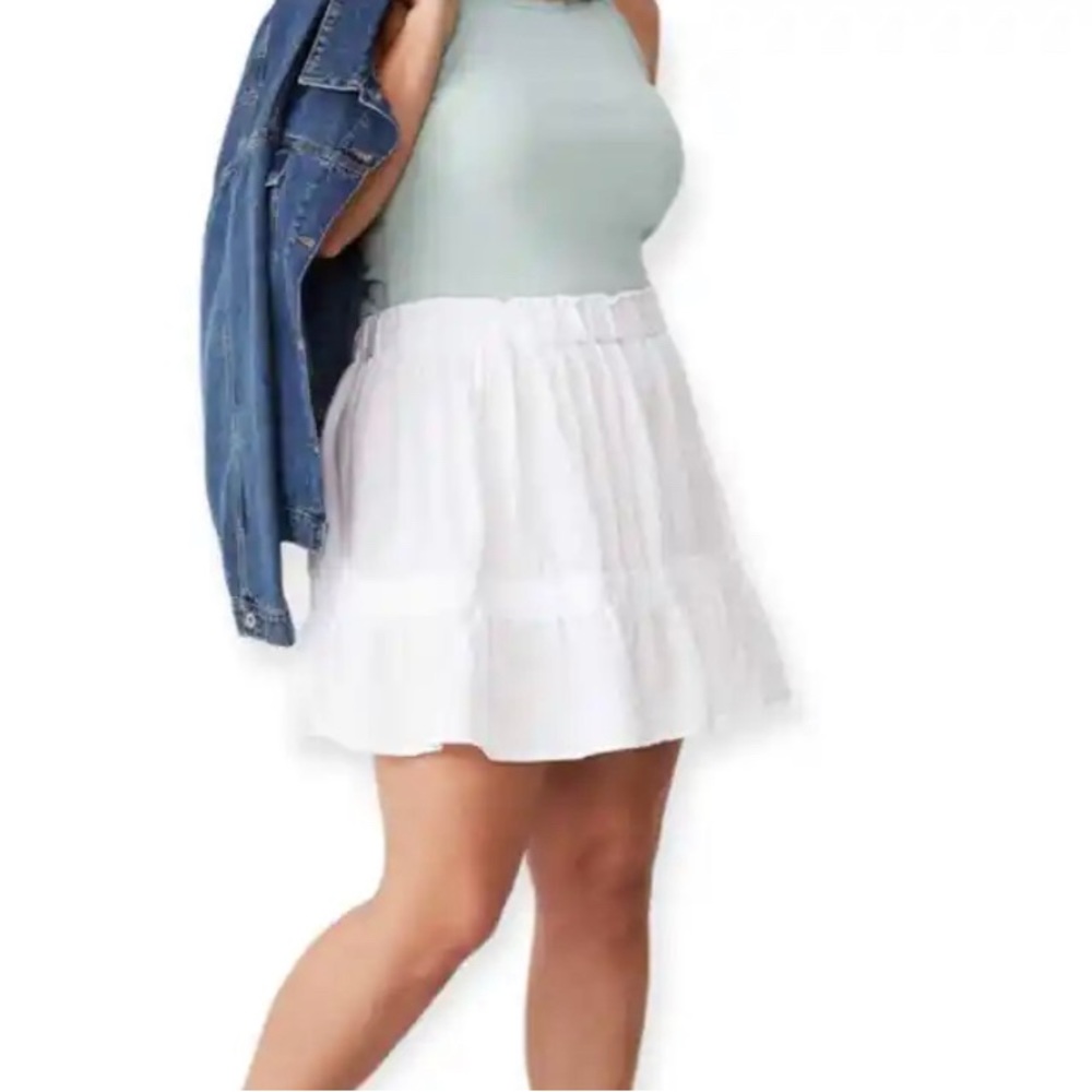 Vero Moda smocked waist 100% organic cotton skirt Boho Festival size XS NWT 5578